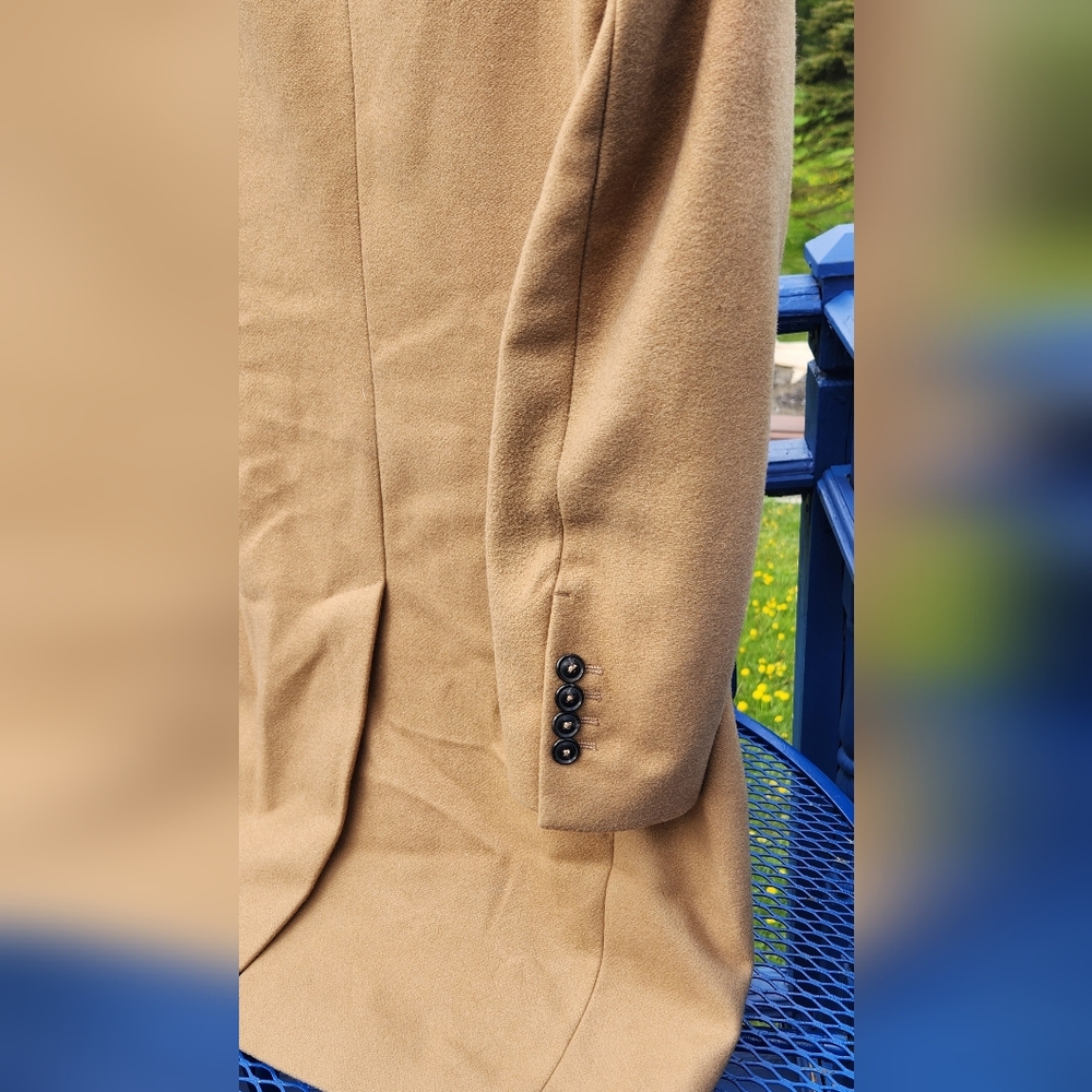 Zara Italian Wool Blend Coat Camel Color Size M Excellent Condition - Picture 8 of 14